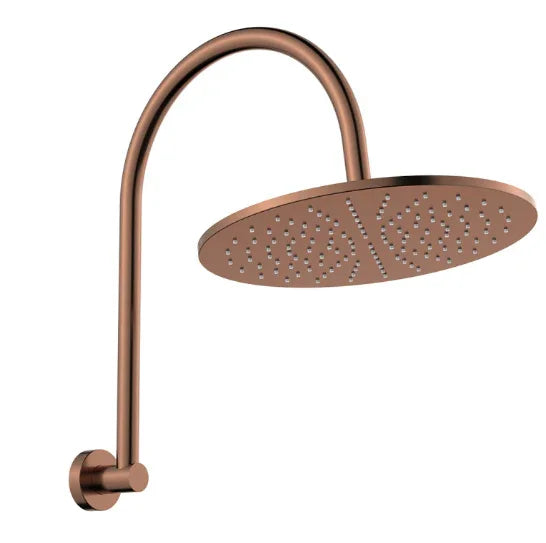Fienza Empire Slim Curved Shower Arm Set, Brushed Copper