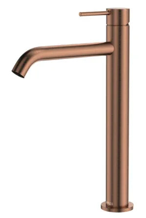Fienza Kaya Tall Basin Mixer, Brushed Copper