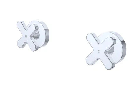 Fienza Kaya Cross Wall Taps, Chrome