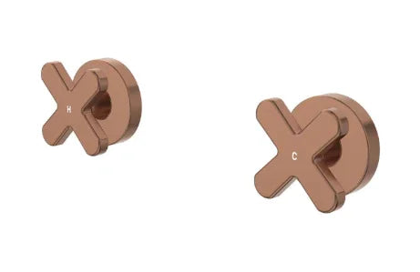 Fienza Kaya Cross Wall Taps, Brushed Copper
