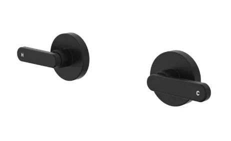 Fienza Kaya Lever Wall Taps, Matte Black