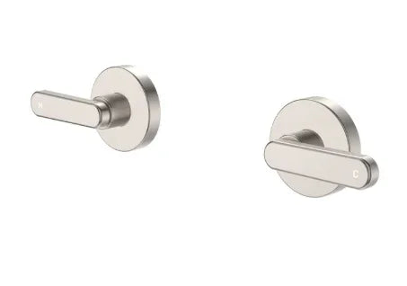 Fienza Kaya Lever Wall Taps, Brushed Nickel