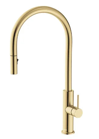 Fienza Kaya Pull-Out Sink Mixer, Urban Brass