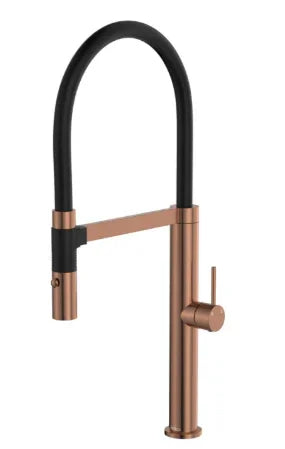 Fienza Kaya Pull Down Sink Mixer, Brushed Copper