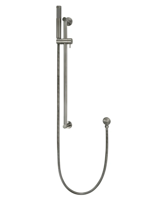 Meir Round Shower On Rail Column | Shadow Gunmetal