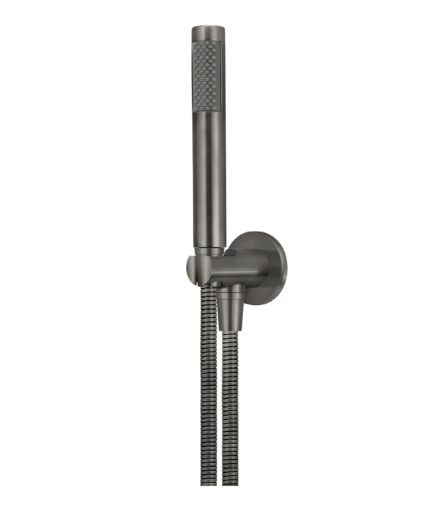 Meir Round Hand Shower on Fixed Bracket | Shadow Gunmetal
