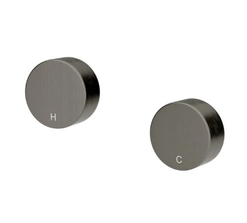 Meir Circular Wall Taps | Shadow Gunmetal