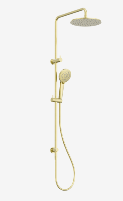 Nero Round Twin Shower Brushed Gold