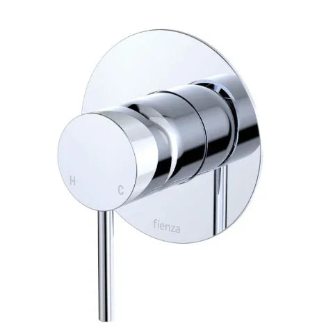 Fienza Kaya Wall Mixer, Large Round Plate, Chrome