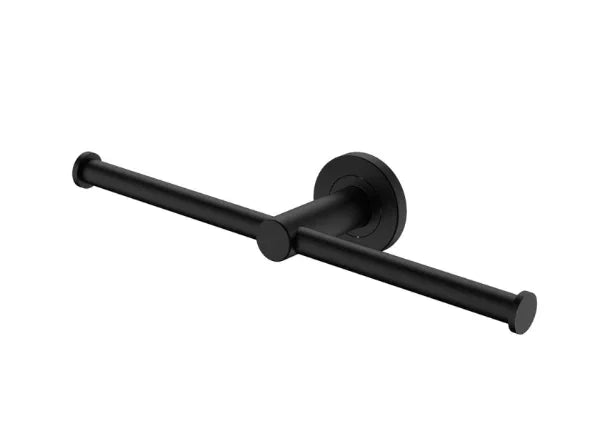 Fienza Kaya Double Toilet Roll Holder, Matte Black