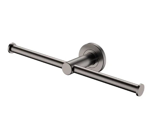 Fienza Kaya Double Toilet Roll Holder, Gun Metal