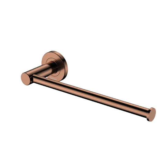 Fienza Kaya Hand Towel Rail / Toilet Roll Holder, Brushed Copper