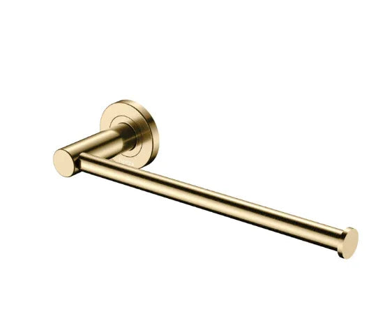 Fienza Kaya Hand Towel Rail / Toilet Roll Holder, Urban Brass