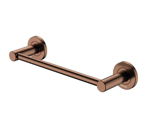 Fienza Kaya Single Towel Rail, 300mm, Brushed Copper