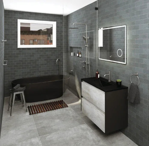 Fienza Kaya Single Towel Rail 900mm, Gun Metal