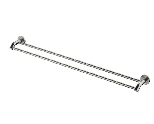 Fienza Kaya Double Towel Rail, 900mm, Brushed Nickel