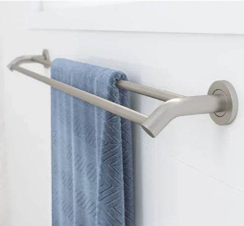 Fienza Kaya Double Towel Rail, 900mm, Brushed Nickel