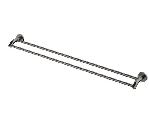 Fienza Kaya Double Towel Rail, 900mm, Gun Metal