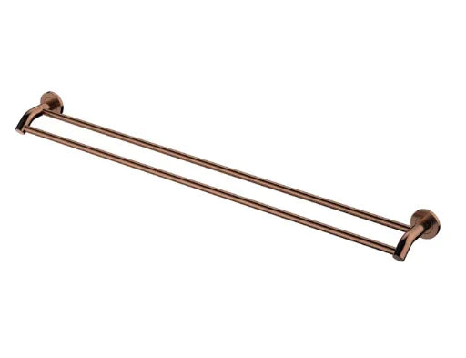 Fienza Kaya Double Towel Rail, 900mm, Brushed Copper