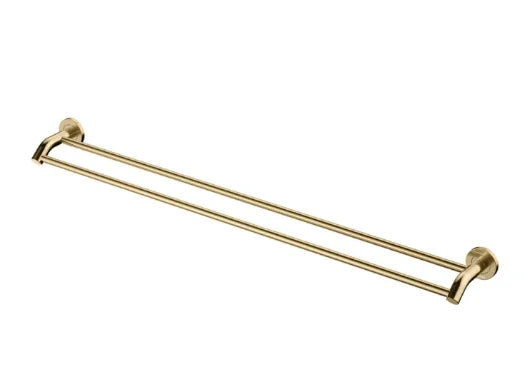 Fienza Kaya Double Towel Rail, 900mm, Urban Brass