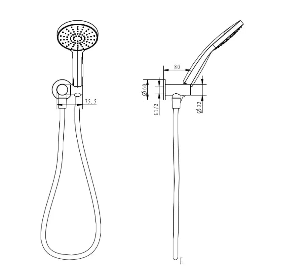 Millennium Glama HandShower Swivel Bracket, Rosa
