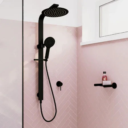 Fienza Kaya Deluxe Twin Shower, Matte Black