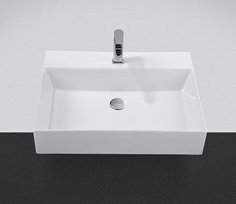 Studio Bagno Shard 60 bench/wall basin NTH, Gloss White