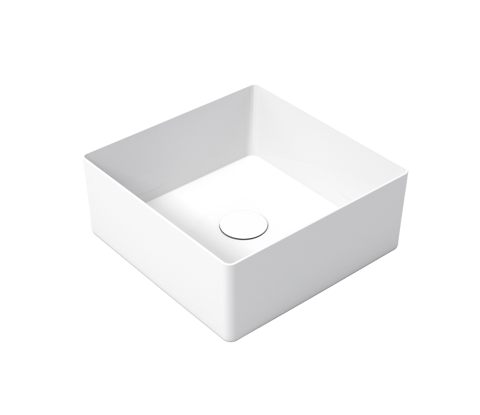 Studio Bagno Shard X 35 Bench Basin, Gloss White