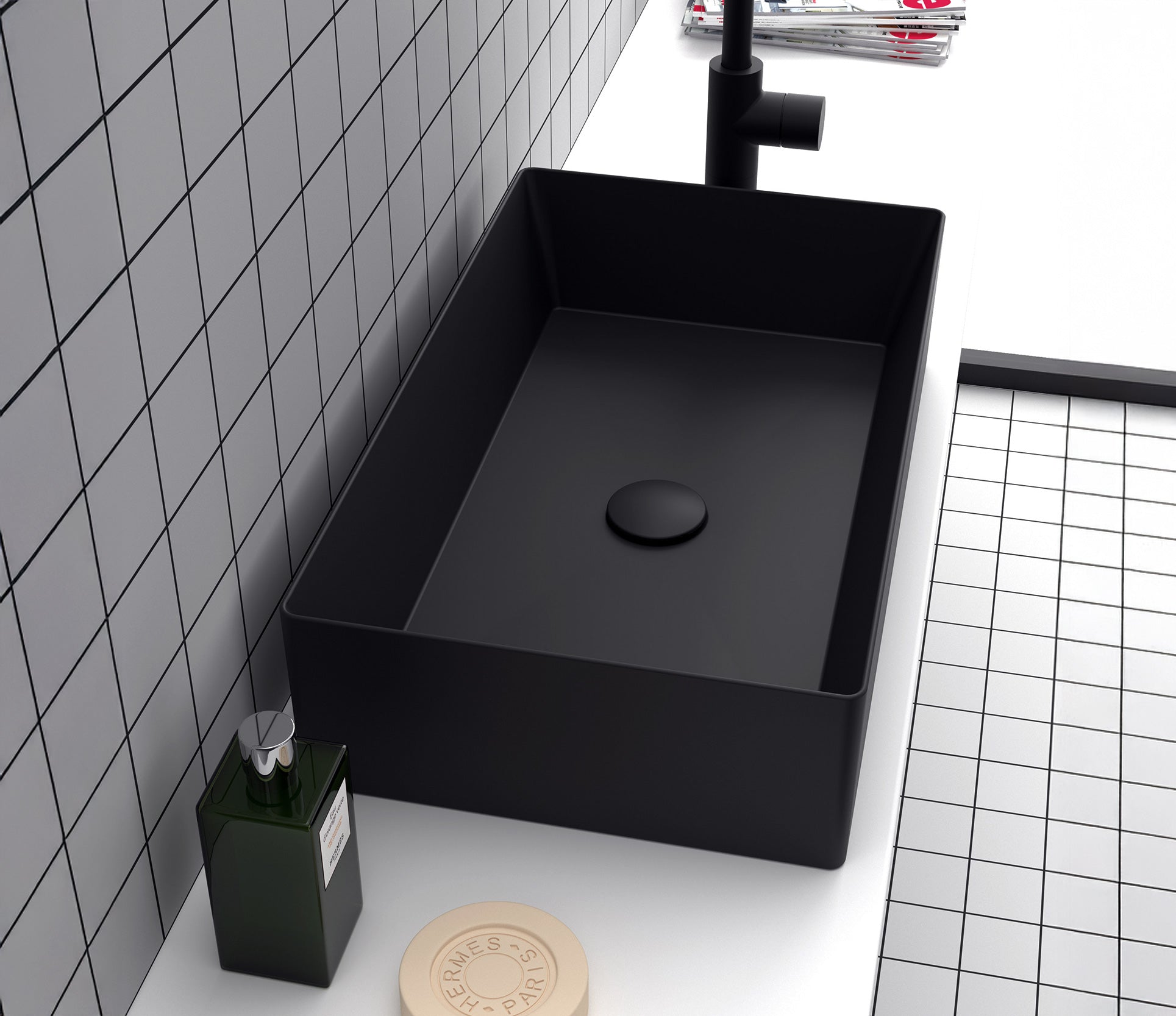 Studio Bagno Shard X 60 Bench Basin, Gloss White