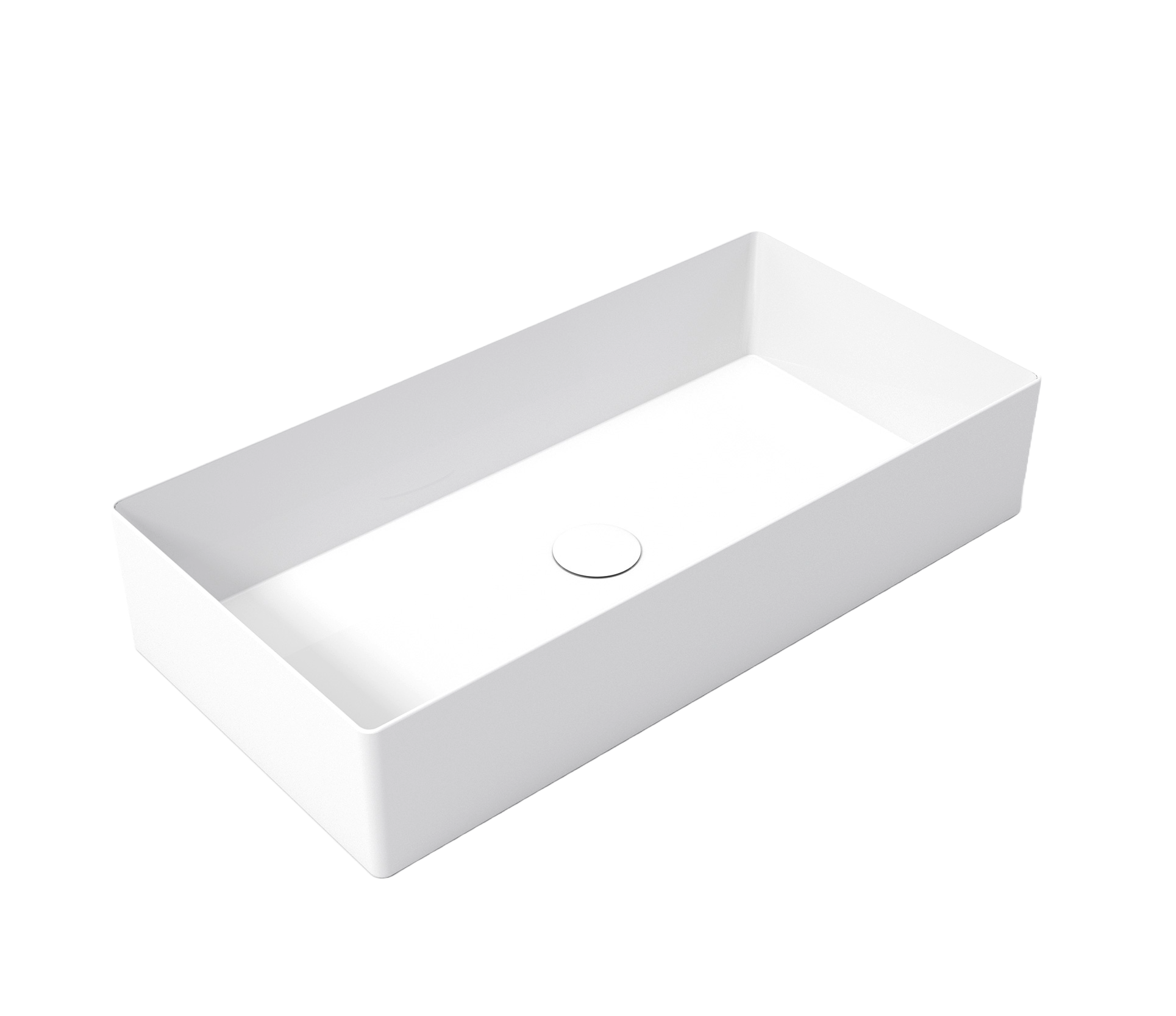 Studio Bagno Shard X 70 Bench Basin, Gloss White