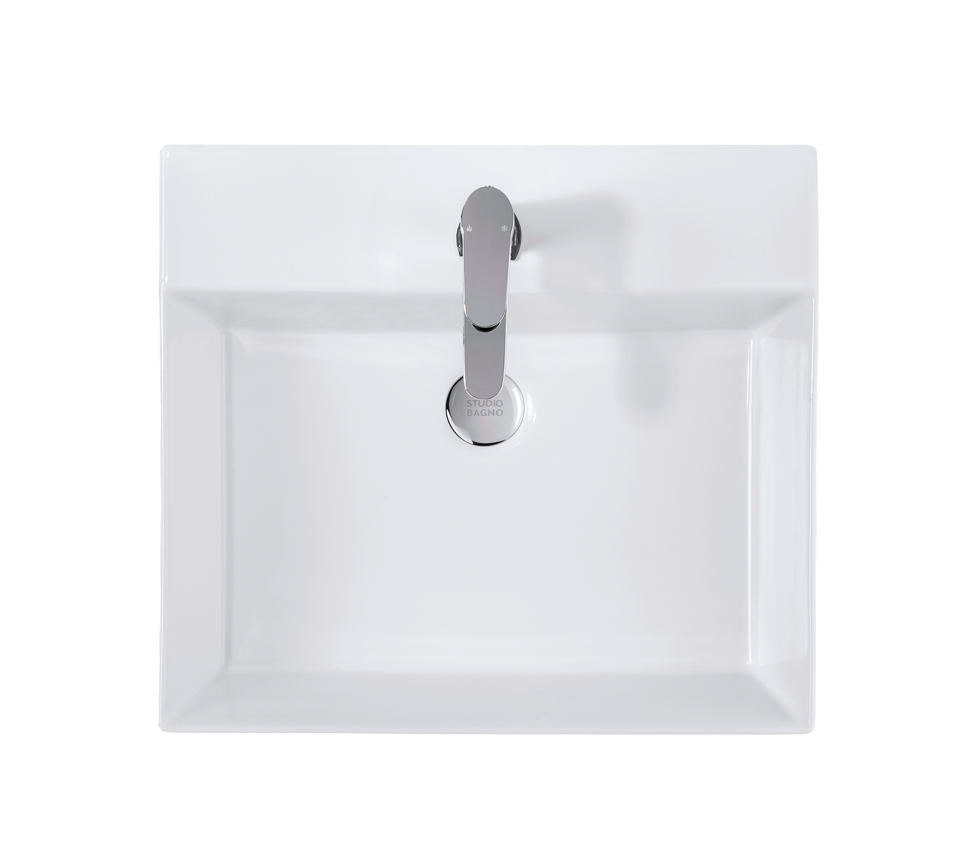 Studio Bagno Shard 50 bench/wall basin 1TH, Gloss White