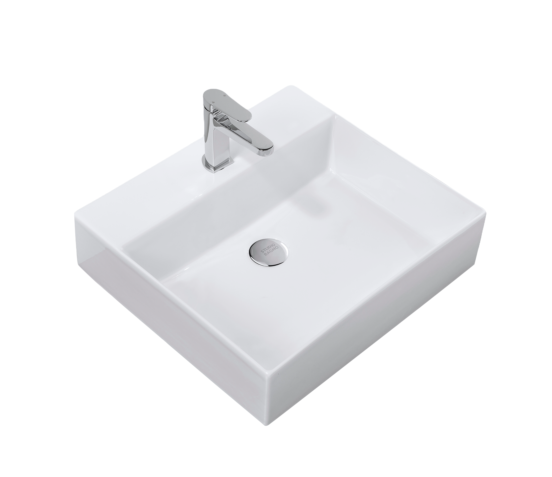 Studio Bagno Shard 50 bench/wall basin 1TH, Gloss White