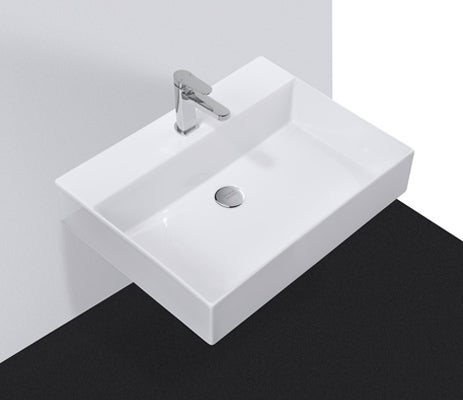 Studio Bagno Shard 60 bench/wall basin NTH, Gloss White