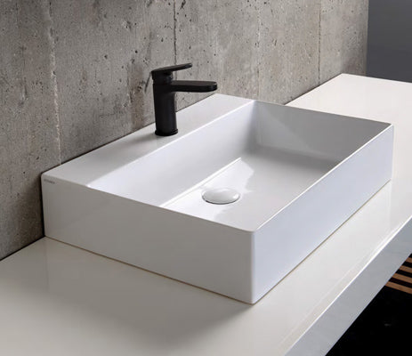 Studio Bagno Shard 60 bench/wall basin 3TH, Gloss White