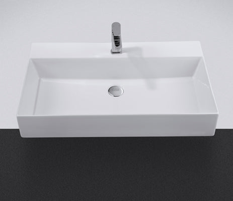 Studio Bagno Shard 75 bench/wall basin 1TH, Gloss White