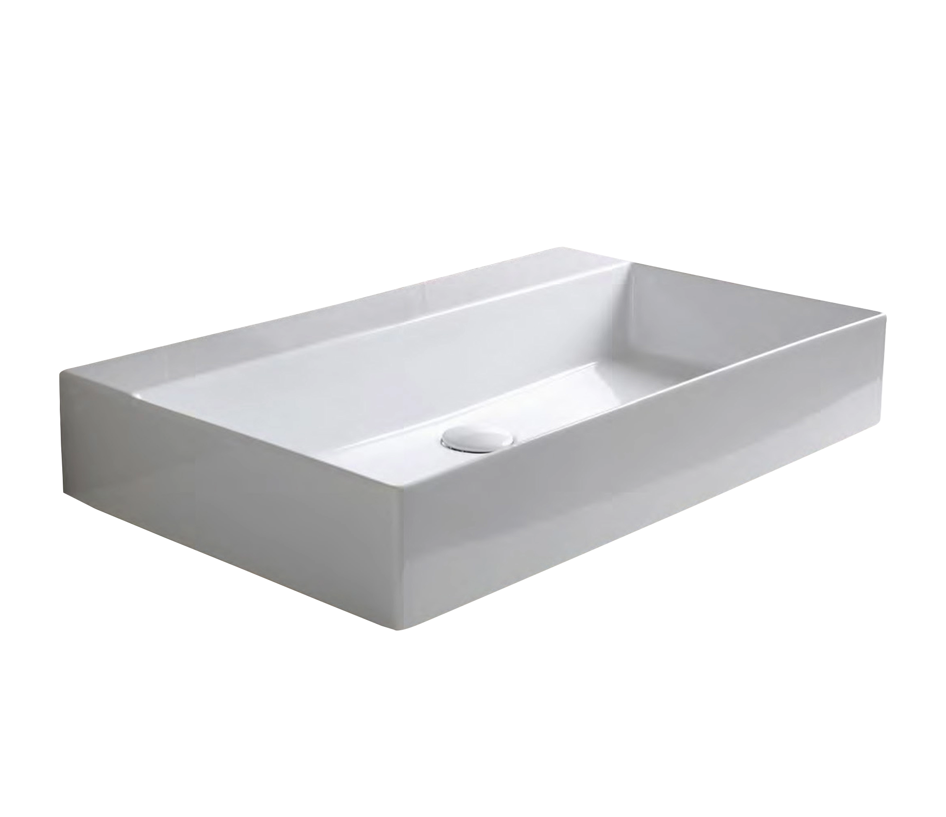 Studio Bagno Shard 75 bench/wall basin NTH, Gloss White