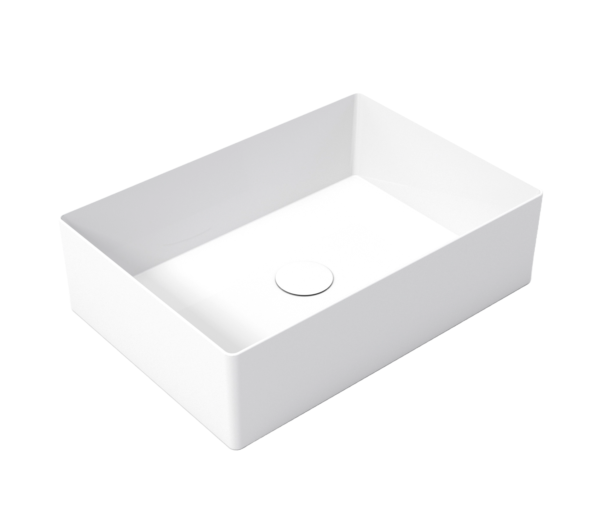 Studio Bagno Shard X 50 Bench Basin, Gloss White