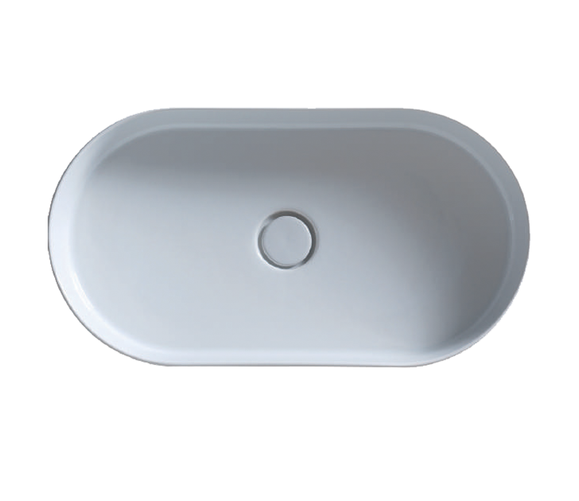 Studio Bagno Shard X Oval bench basin, Gloss White