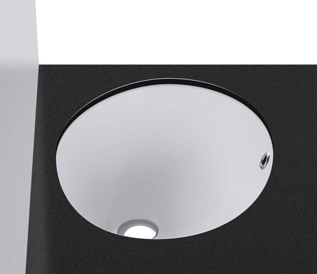 Studio Bagno Sotto Oval undercounter basin, Gloss White