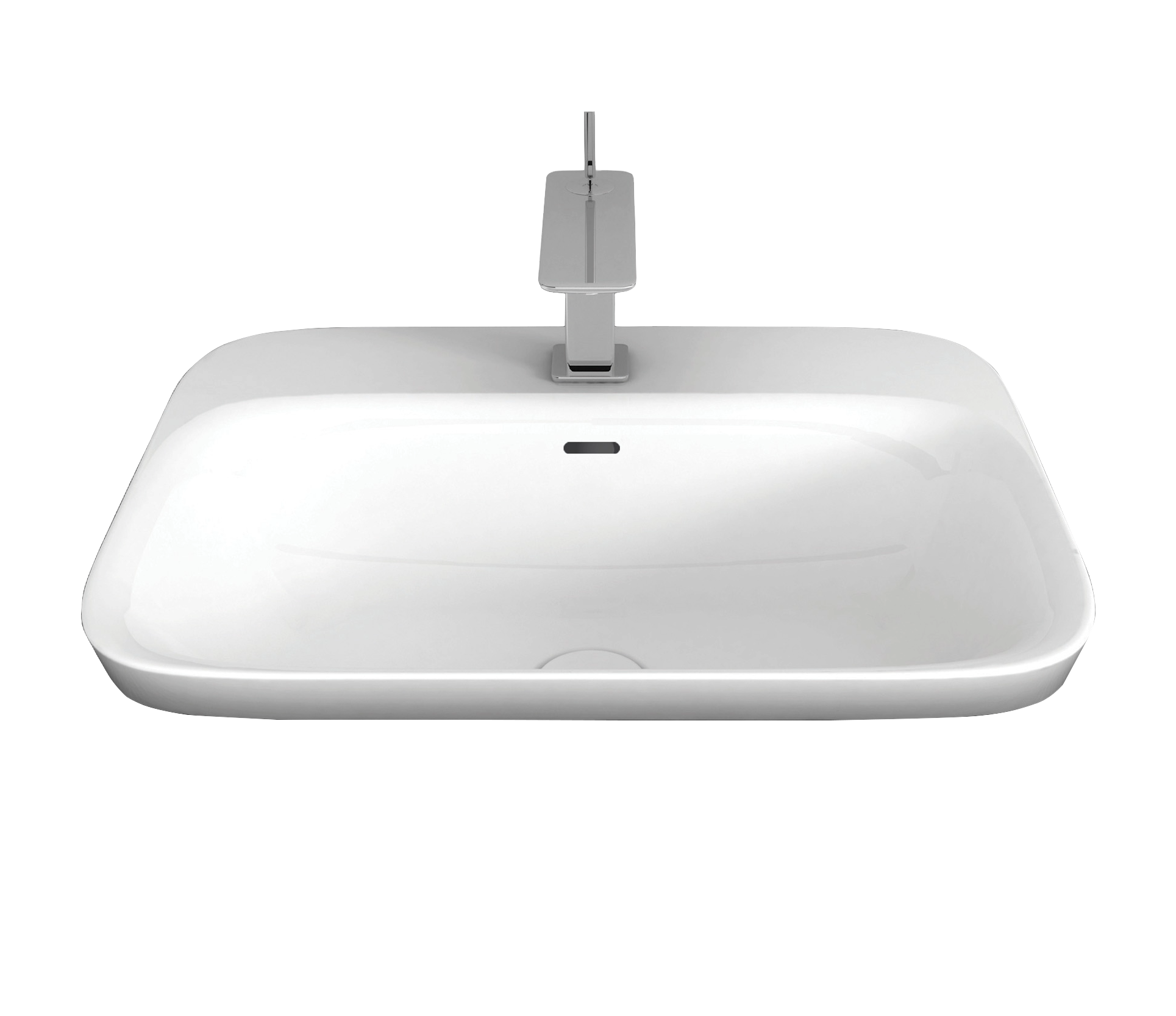 Studio Bagno Soul 4 inset basin 1TH, Gloss White