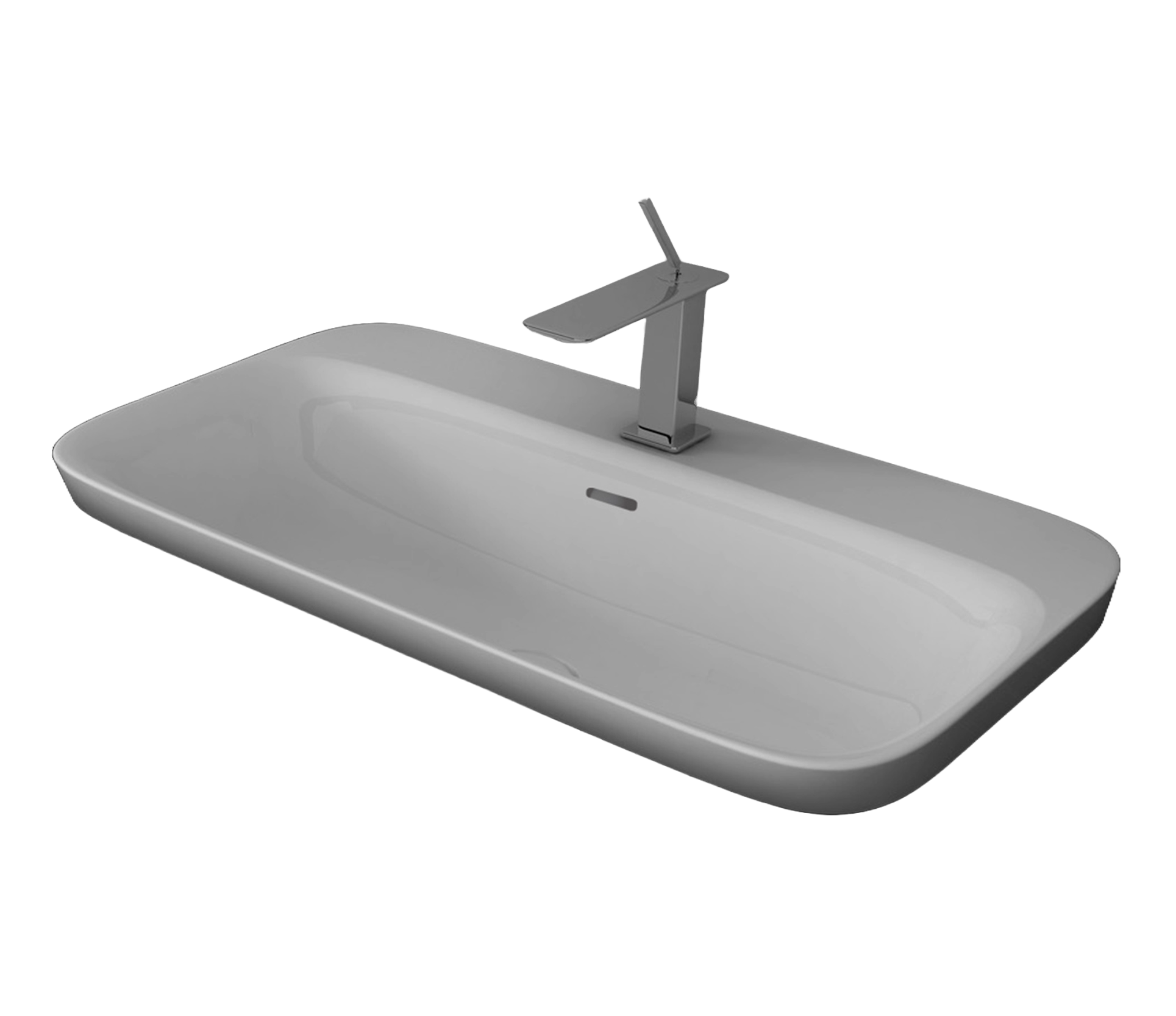 Studio Bagno Soul 5 inset basin 1TH, Gloss White