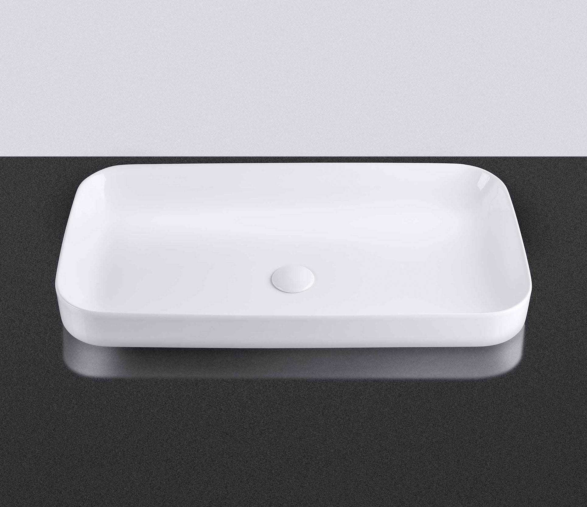 Studio Bagno Element 75 Bench Basin, Gloss White