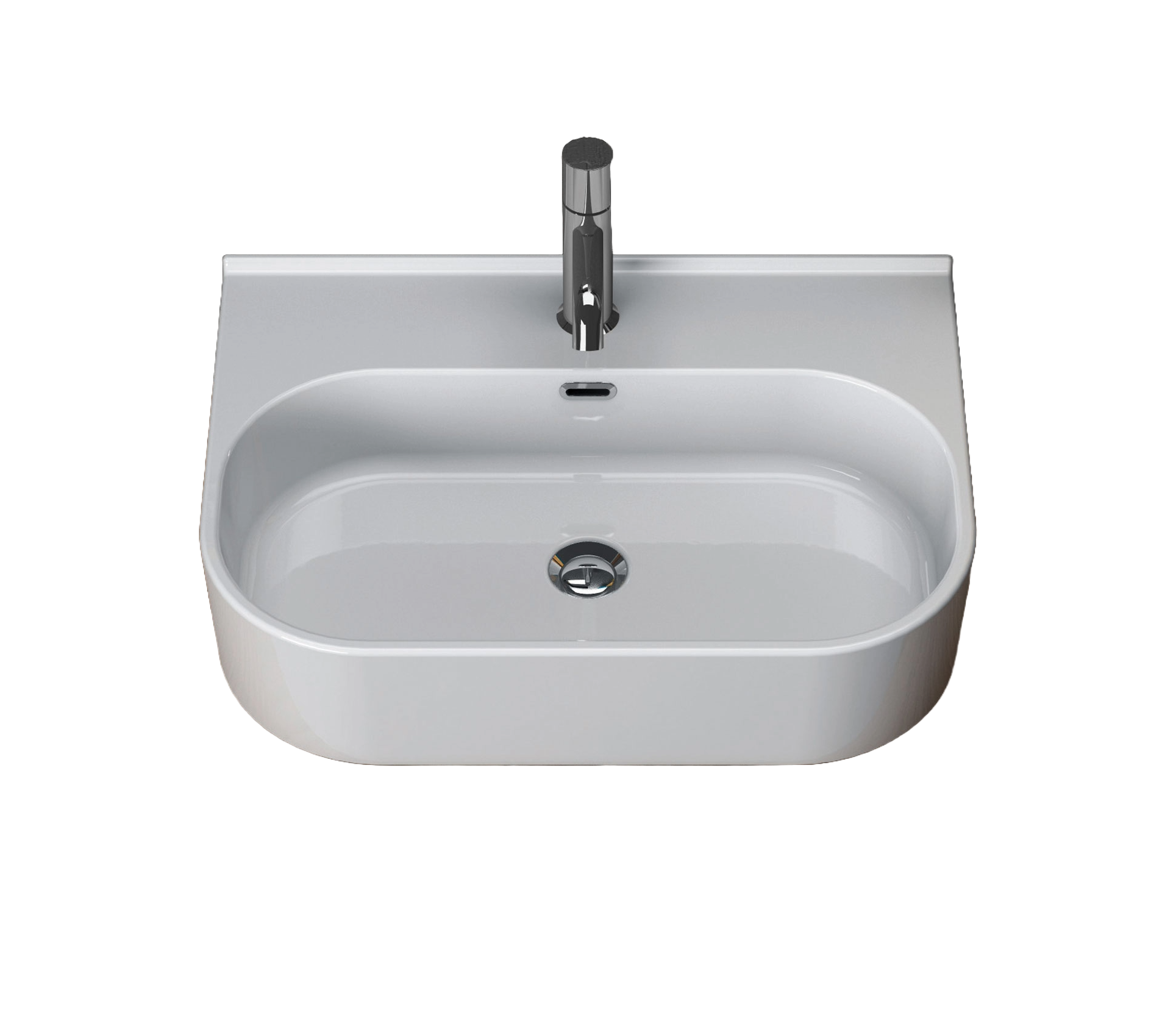 Studio Bagno Synthesis 60 Bench/Wall Basin 1TH, Gloss White
