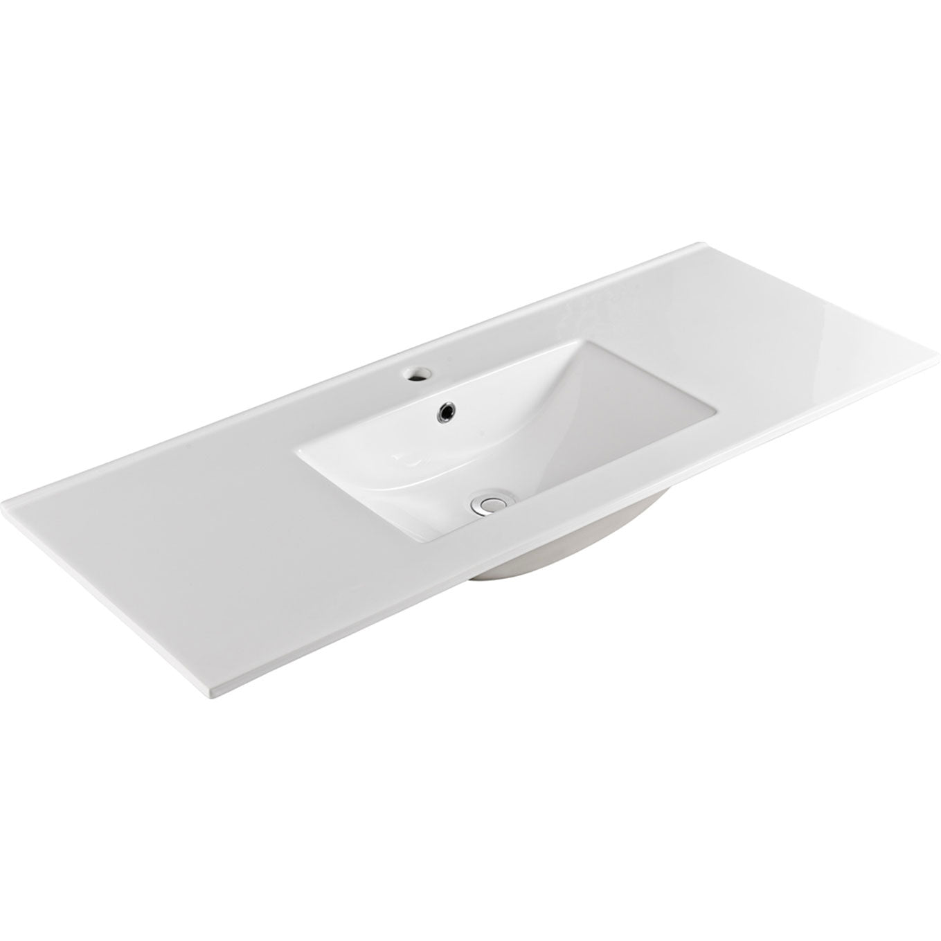 Fienza Dolce Ceramic Basin Top 1200 x 460mm 1TH, Gloss White