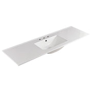 Fienza Dolce Ceramic Basin Top 1500 x 460mm Single Bowl 3TH, Gloss White