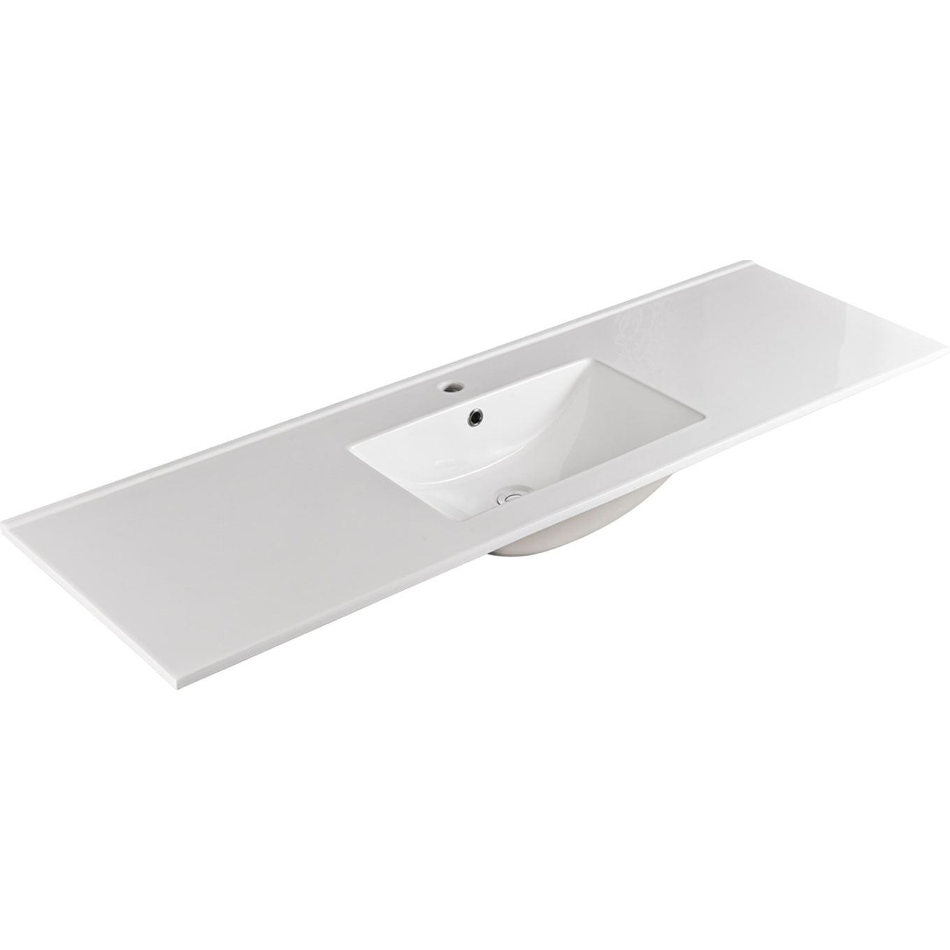 Fienza Dolce Ceramic Basin Top 1500 x 460mm Single Bowl 1TH, Gloss White