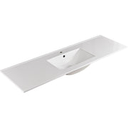Fienza Dolce Ceramic Basin Top 1500 x 460mm Single Bowl 1TH, Gloss White