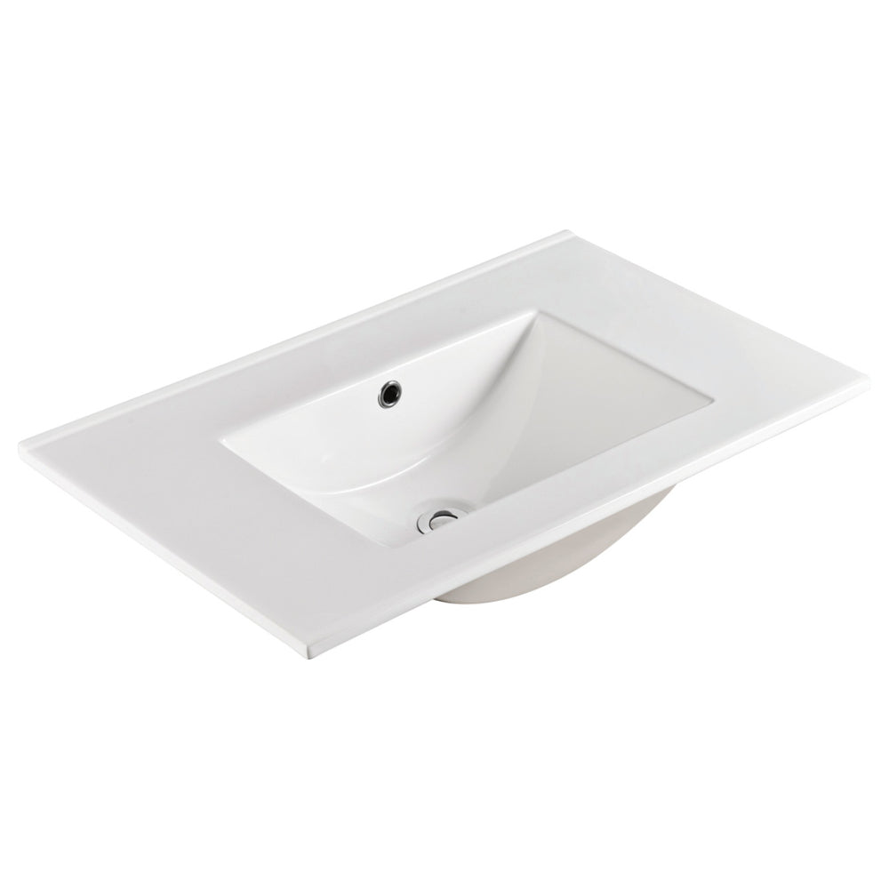 Fienza Dolce Ceramic Basin Top 750 x 460mm NTH, Gloss White