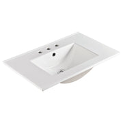 Fienza Dolce Ceramic Basin Top 750 x 460mm 3TH, Gloss White