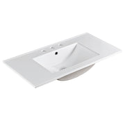 Fienza Dolce Ceramic Basin Top 900 x 460mm 3TH, Gloss White